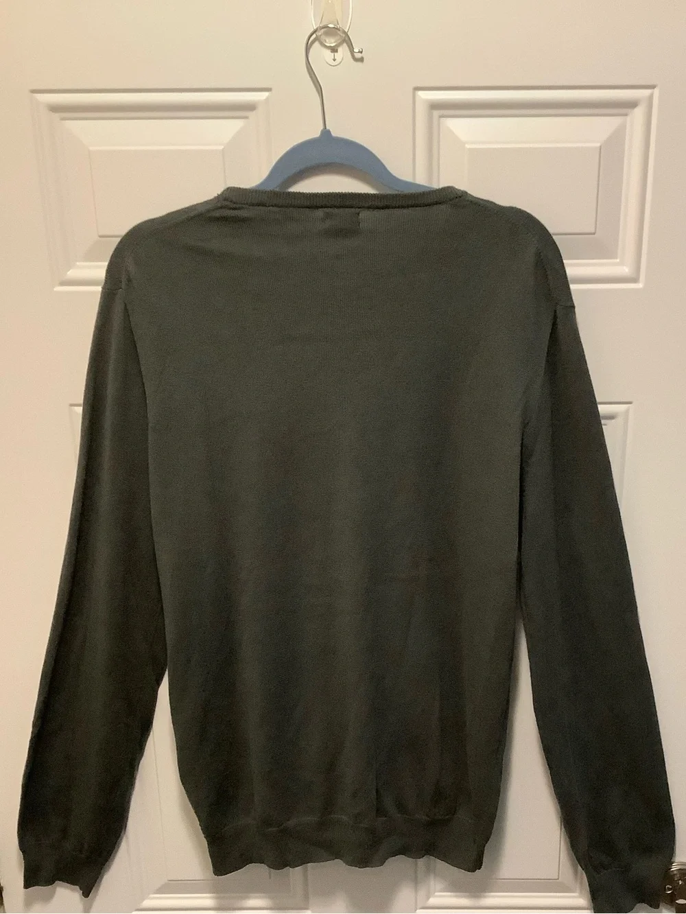 J. CREW | Lg Tall Cotton/Cashmere Gray Crewneck Sweater Lightweight Classic